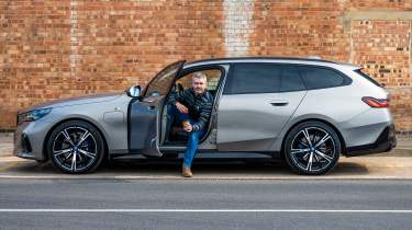 BMW 530e Touring long-term test - side profile with Richard Ingram